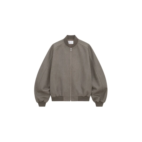 The Frankie Shop Elinor Wool Oversized Bomber Jacket