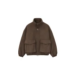 Elle Aviator Jacket in Brown Melange by The Frankie Shop – Jackets The Frankie Shop Elle Aviator Jacket