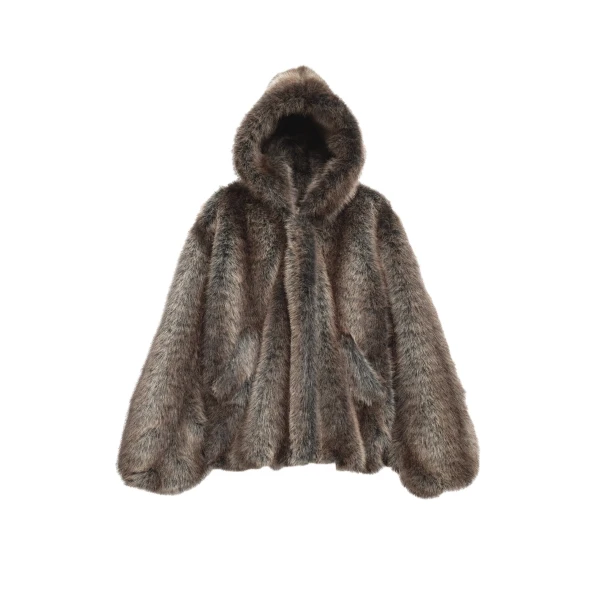 The Frankie Shop Emma Faux Fur Hooded Jacket