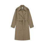 Esben Cotton Trench Coat in Light Taupe by The Frankie Shop – Coats The Frankie Shop Esben Cotton Trench Coat
