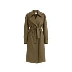 Esben Cotton Trench Coat in Olive by The Frankie Shop – Coats The Frankie Shop Esben Cotton Trench Coat