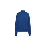Eve Thin Turtleneck Sweater in Blue by The Frankie Shop – Knitwear The Frankie Shop Eve Thin Turtleneck Sweater