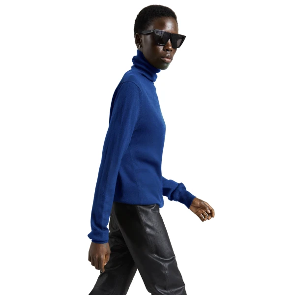 blue knitwear