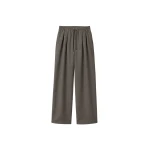 Finn Wool Elastic Pants in Beige Melange by The Frankie Shop – Pants The Frankie Shop Finn Wool Elastic Pants