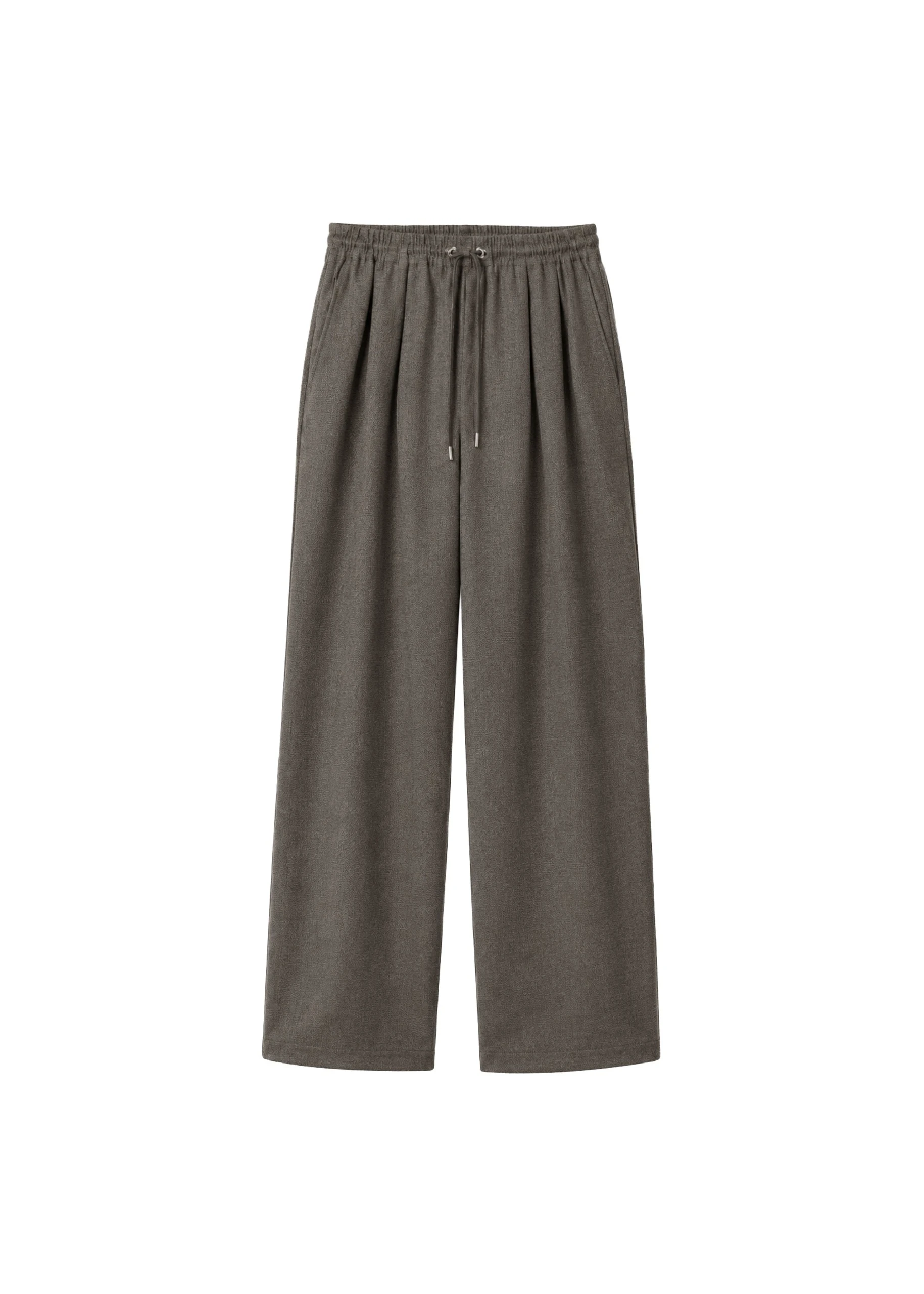 Finn Wool Elastic Pants in Beige Melange by The Frankie Shop – Pants The Frankie Shop Finn Wool Elastic Pants