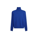 Gala Padded Knit Turtleneck in Blue by The Frankie Shop – Knitwear The Frankie Shop Gala Padded Knit Turtleneck