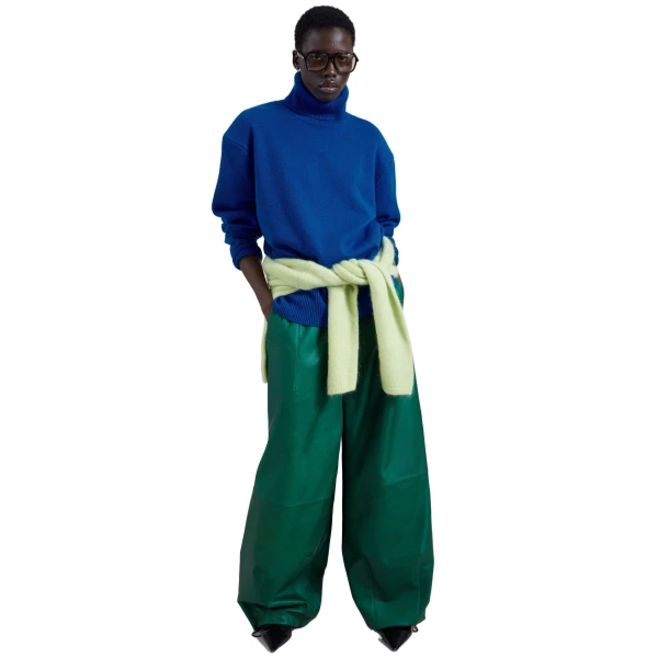 blue knitwear