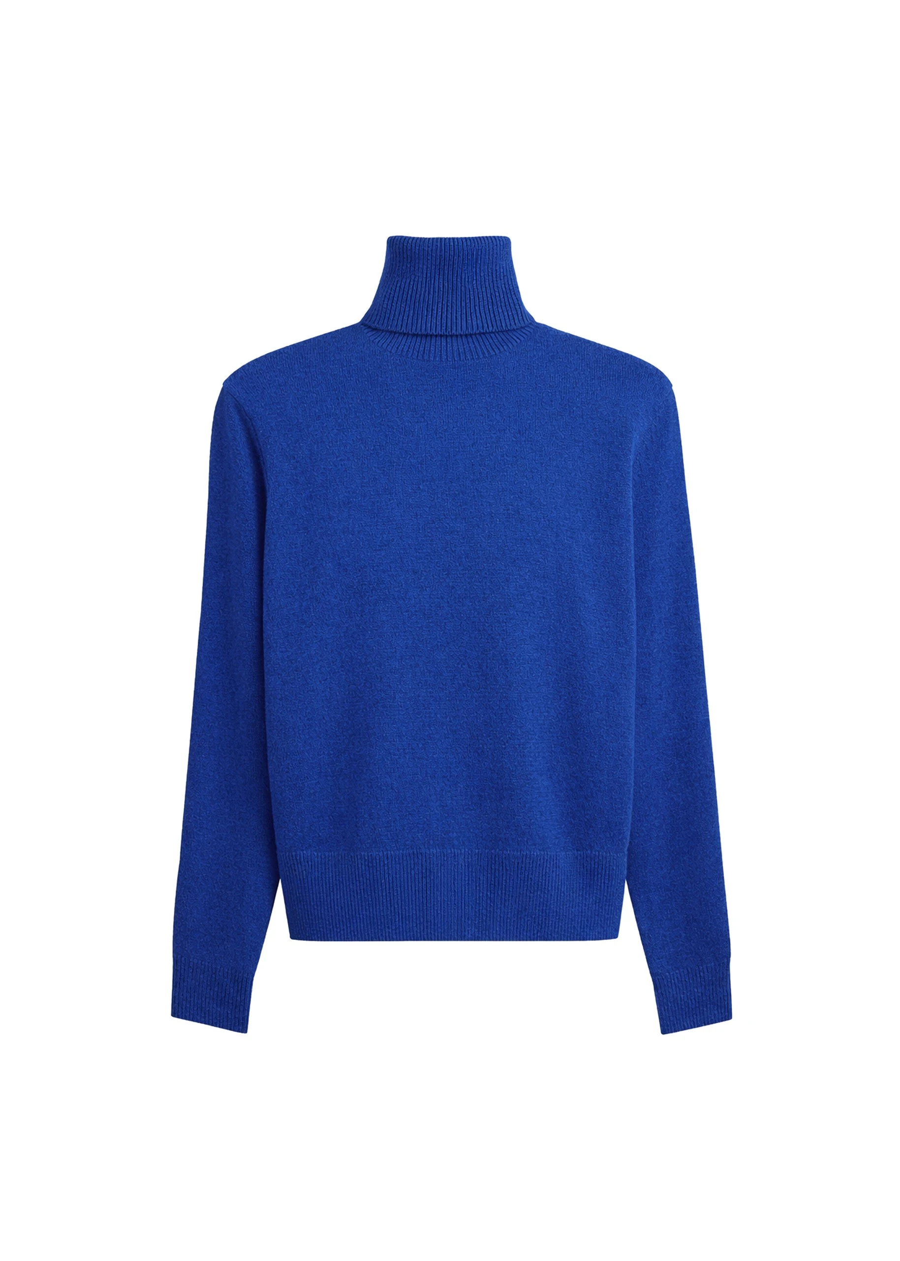 Gala Padded Knit Turtleneck in Blue by The Frankie Shop – Knitwear The Frankie Shop Gala Padded Knit Turtleneck