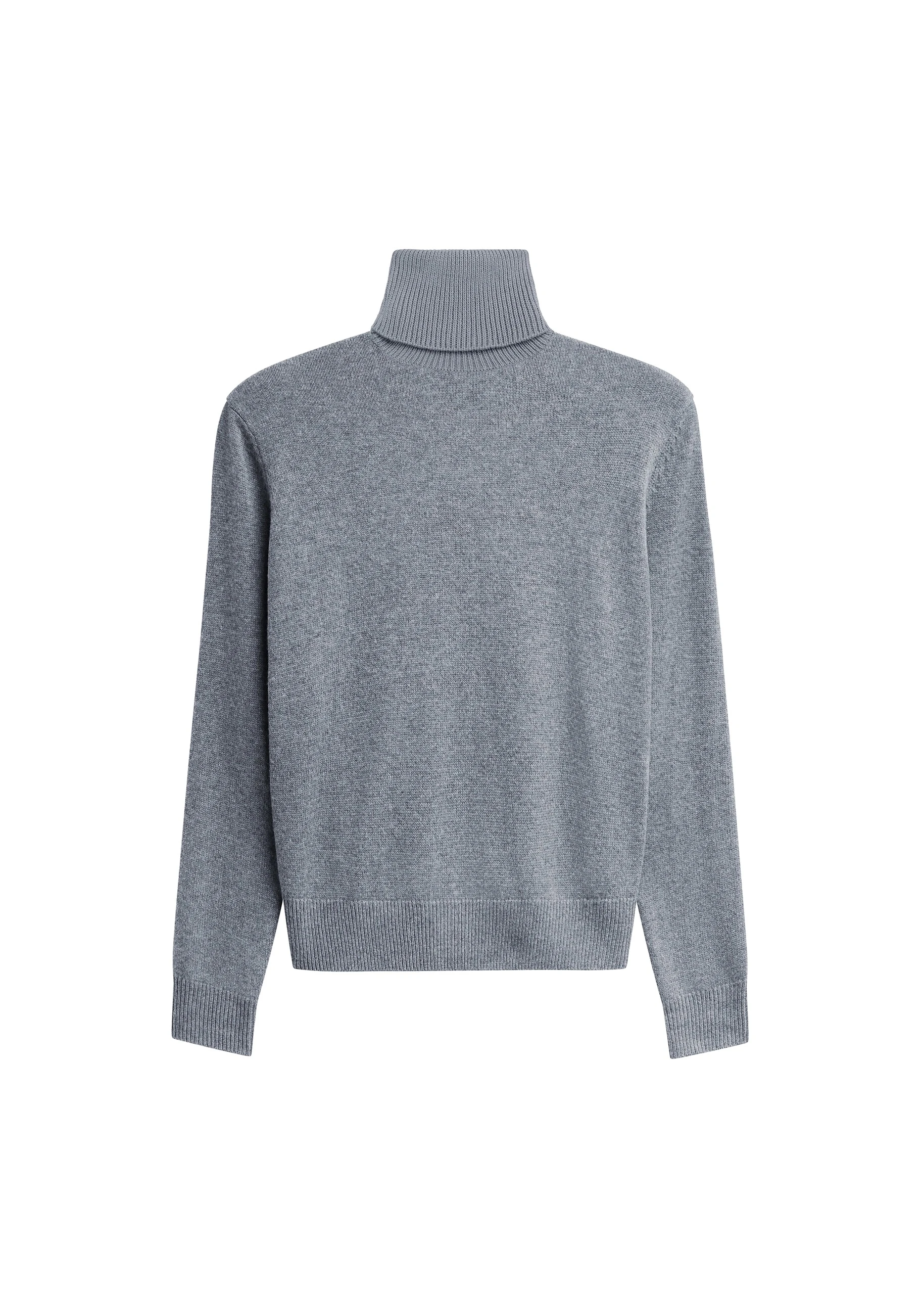 Gala Padded Knit Turtleneck in Dark Grey by The Frankie Shop – Knitwear The Frankie Shop Gala Padded Knit Turtleneck