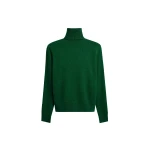 Gala Padded Knit Turtleneck in Forest Green by The Frankie Shop – Knitwear The Frankie Shop Gala Padded Knit Turtleneck