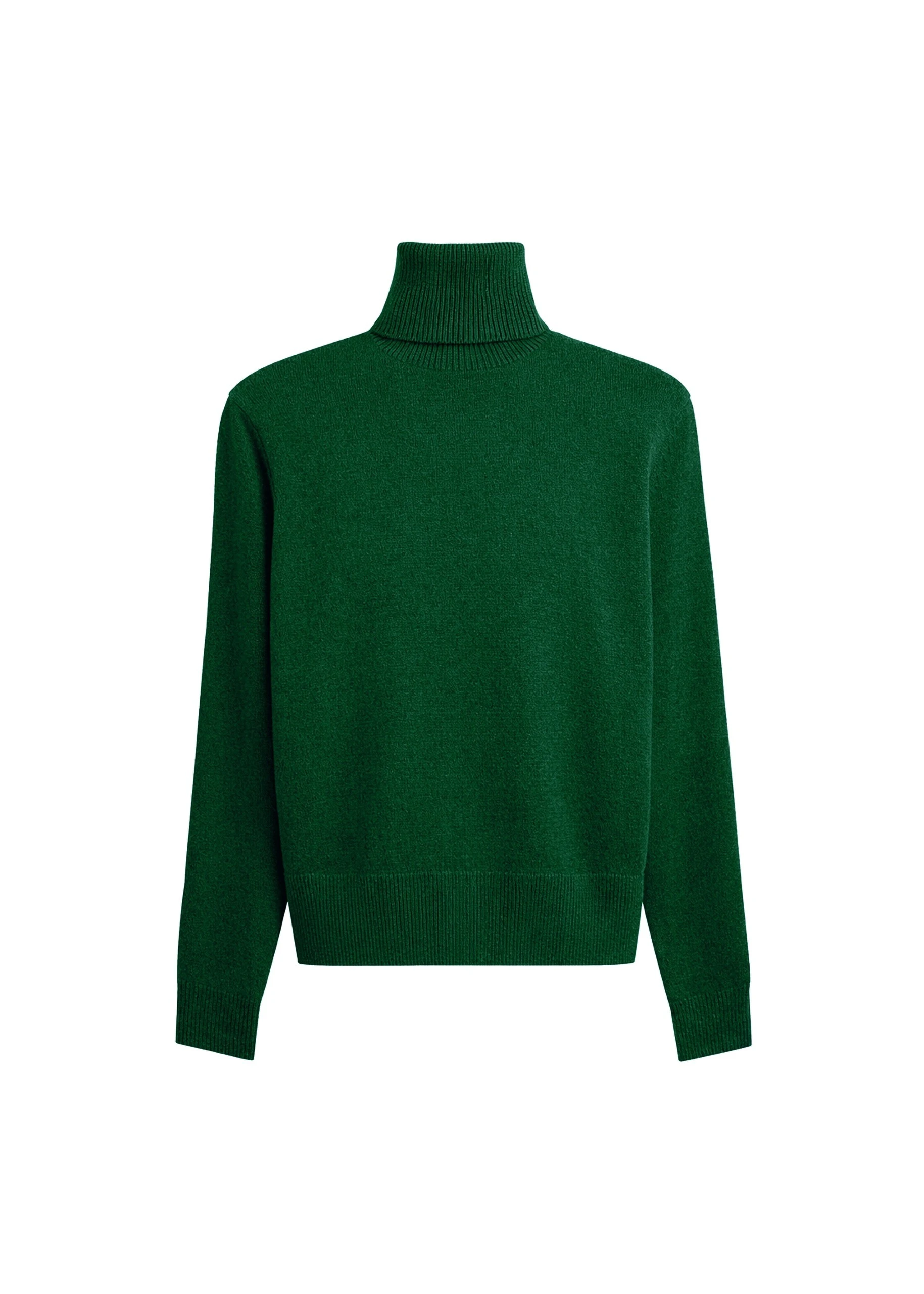 Gala Padded Knit Turtleneck in Forest Green by The Frankie Shop – Knitwear The Frankie Shop Gala Padded Knit Turtleneck