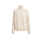 Gala Padded Knit Turtleneck in Light Beige by The Frankie Shop – Knitwear The Frankie Shop Gala Padded Knit Turtleneck