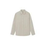 Gelso Shirt in Light Taupe Melange by The Frankie Shop – Tops The Frankie Shop Gelso Shirt