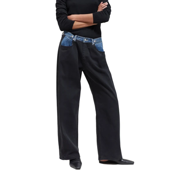 The Frankie Shop Hayla Contrast Denim Pants