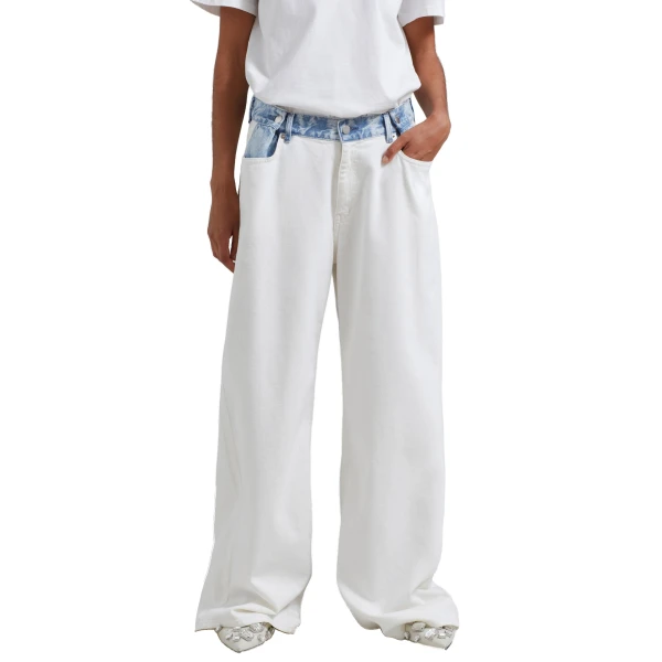 The Frankie Shop Hayla Contrast Denim Pants