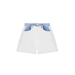 The Frankie Shop Hayla Contrast Denim Shorts