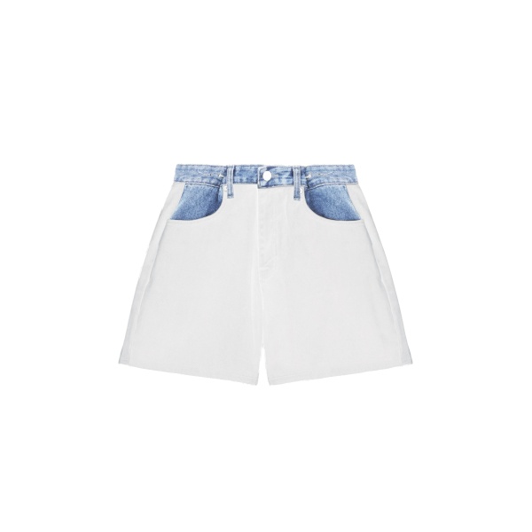 The Frankie Shop Hayla Contrast Denim Shorts