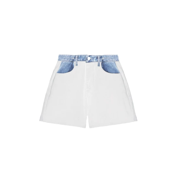 The Frankie Shop Hayla Contrast Denim Shorts