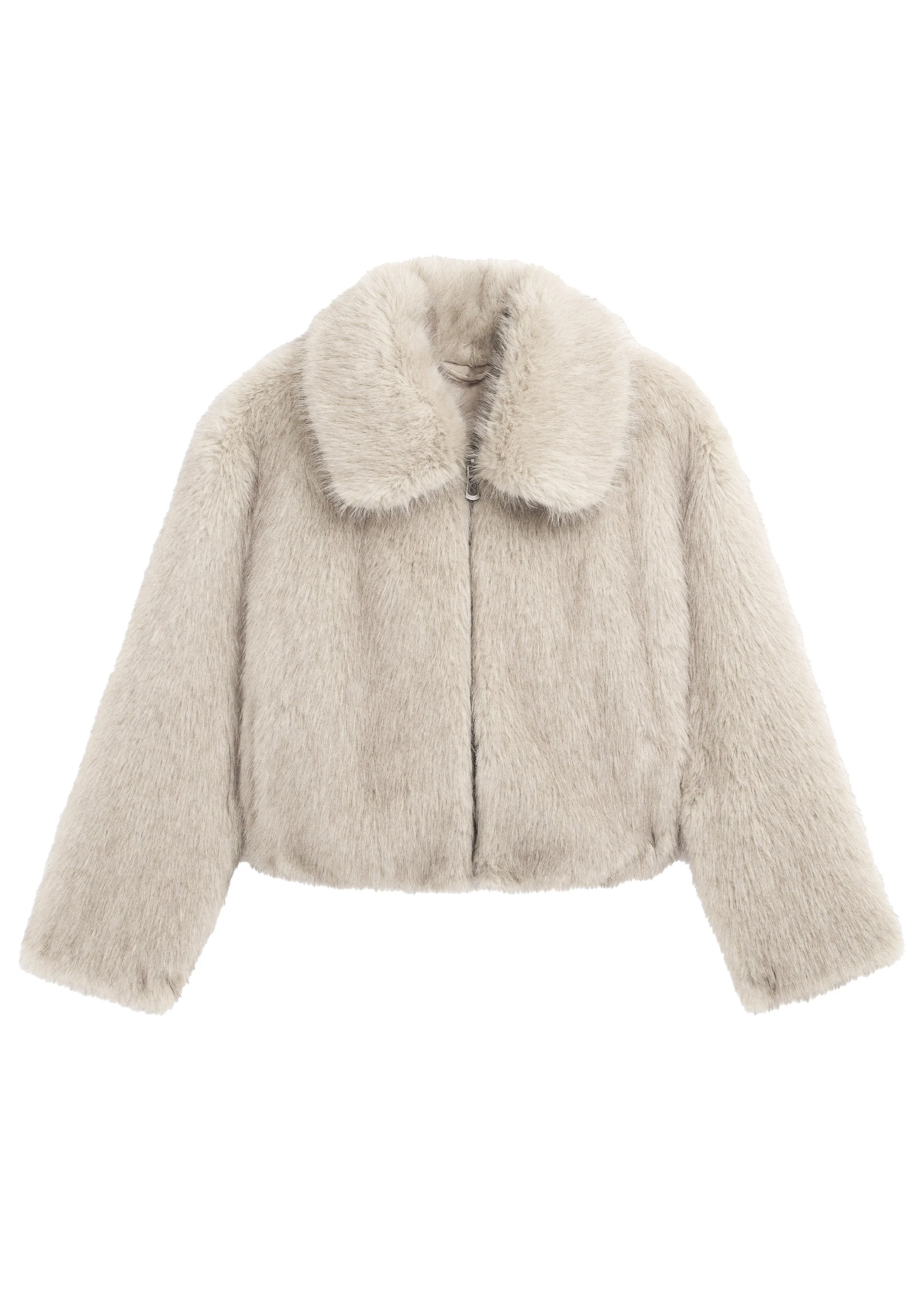 Hope Faux Fur Jacket in Beige by The Frankie Shop – Jackets The Frankie Shop Hope Faux Fur Jacket