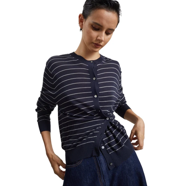 navy/white stripe knitwear