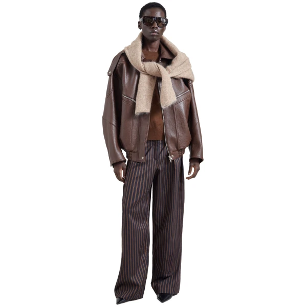 The Frankie Shop Hudson Faux Leather Bomber Jacket