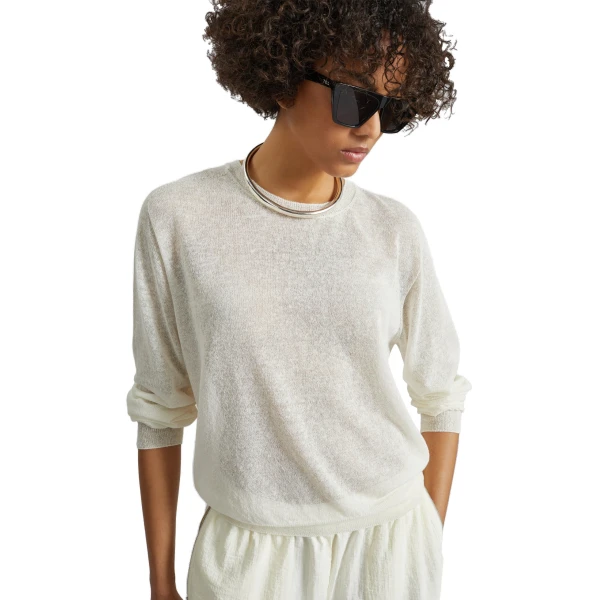 The Frankie Shop Ivrea Sheer Knit Top