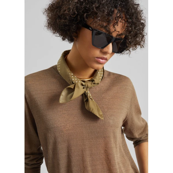 olive brown knitwear