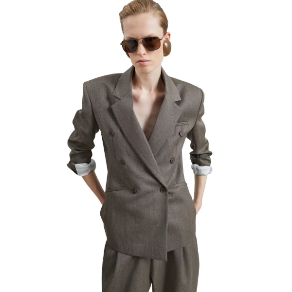 beige melange jackets