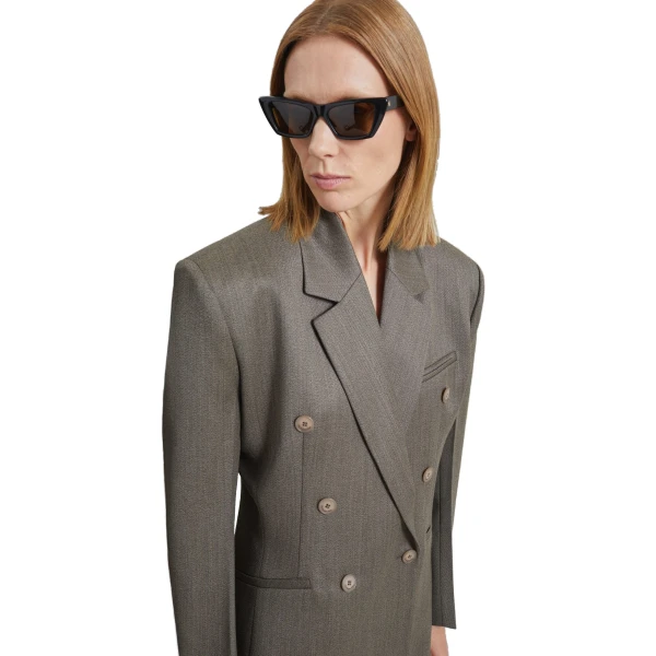 The Frankie Shop Jade Wool Double-Breasted Blazer