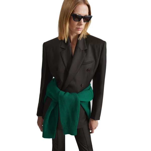The Frankie Shop Jade Wool Double-Breasted Blazer