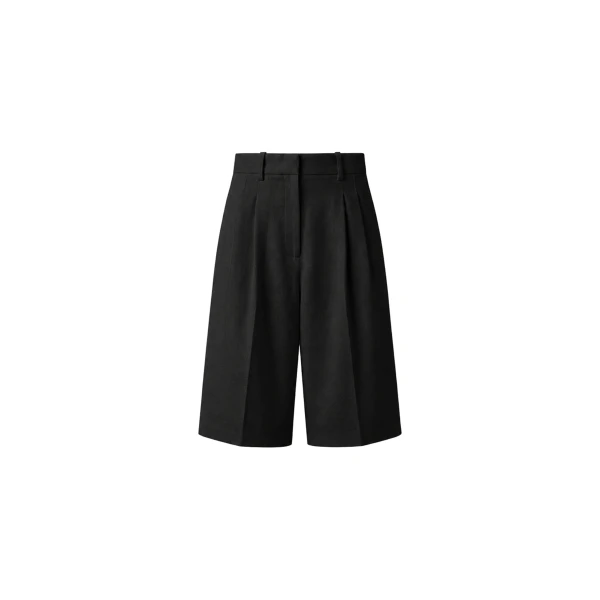 Jag Pleated Bermuda Shorts in Black
