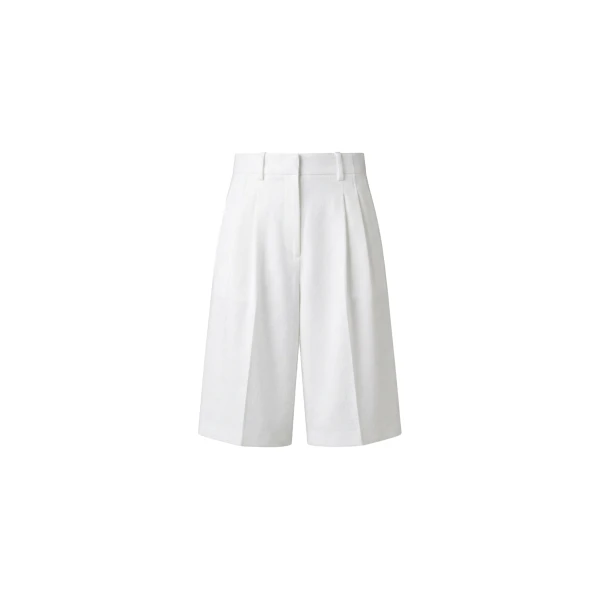 Jag Pleated Bermuda Shorts in White
