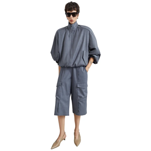 grey melange jackets