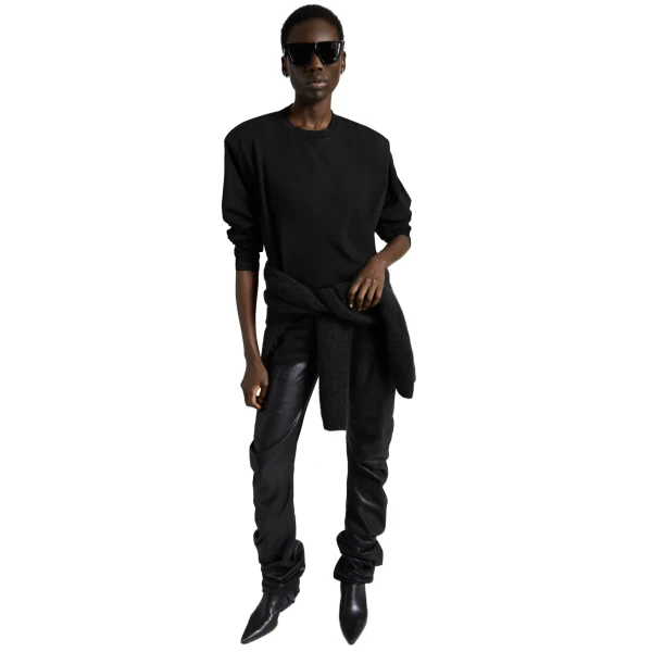The Frankie Shop Jessa Leather Ruched Pants