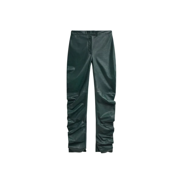 The Frankie Shop Jessa Leather Ruched Pants