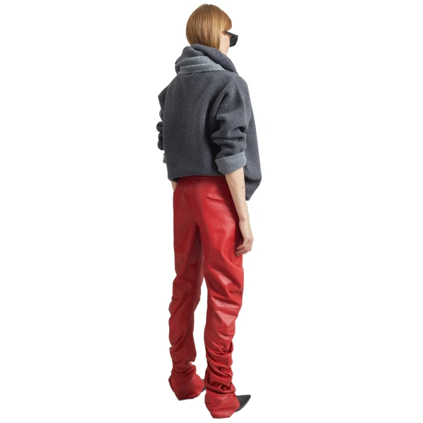 The Frankie Shop Jessa Leather Ruched Pants