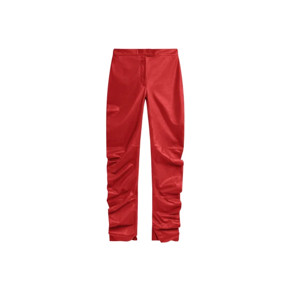 The Frankie Shop Jessa Leather Ruched Pants
