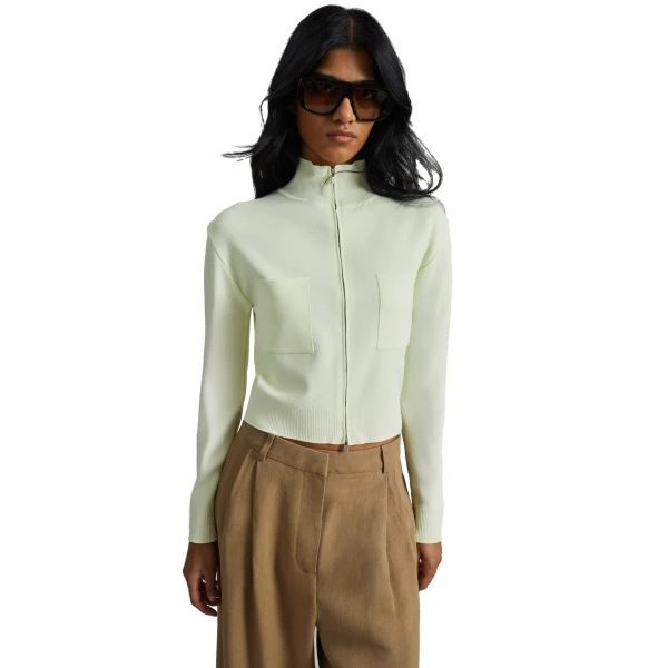 pale yellow knitwear