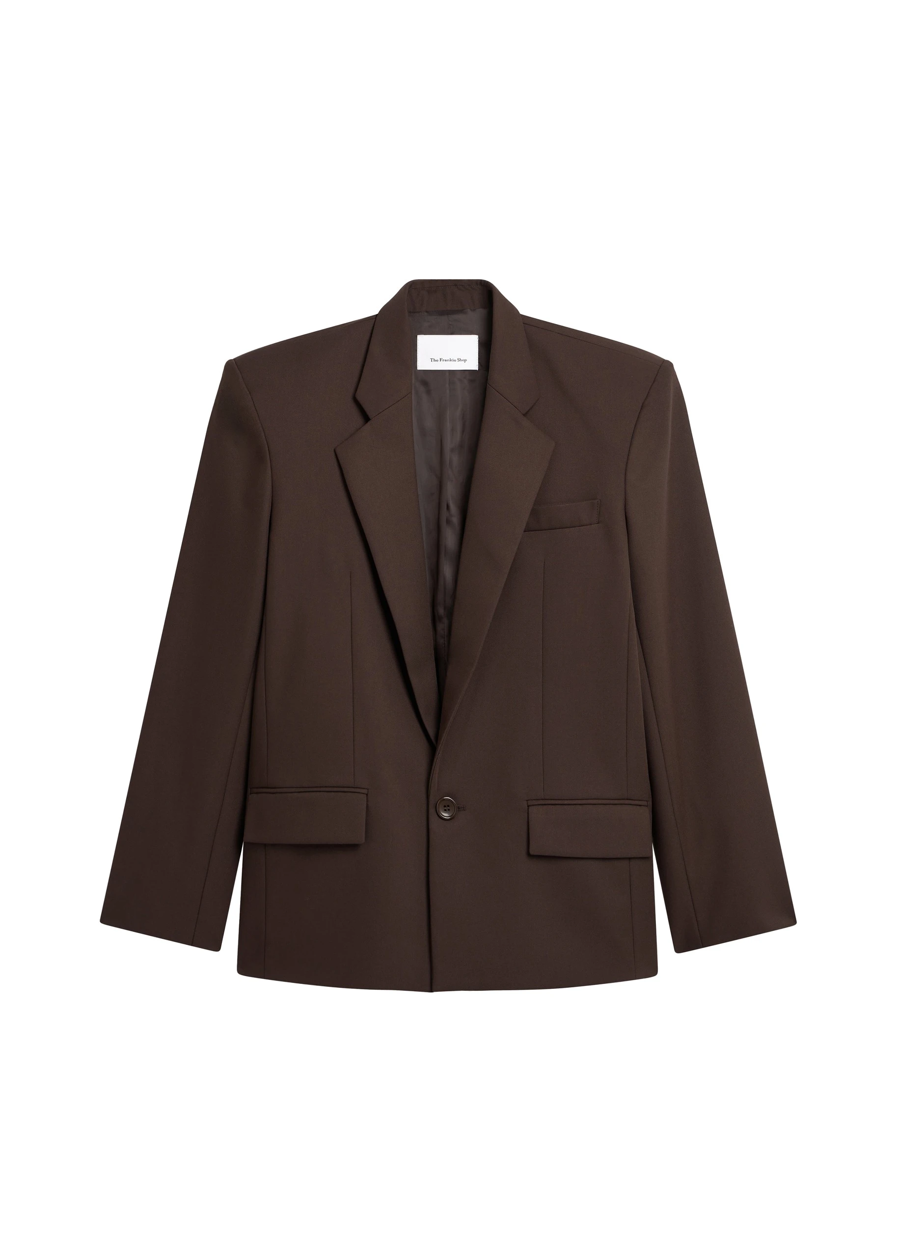 Jun Blazer in Brown by The Frankie Shop – Jackets The Frankie Shop Jun Blazer