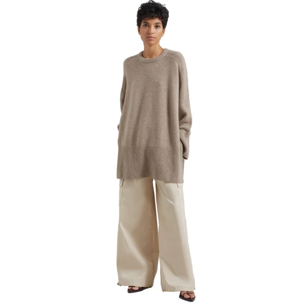 beige knitwear