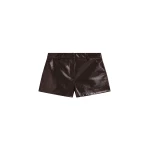 The Frankie Shop Kate Crackled Faux Leather Mini Shorts
