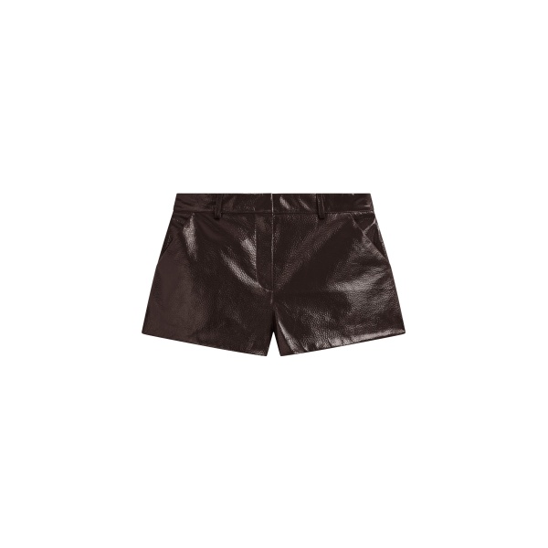 The Frankie Shop Kate Crackled Faux Leather Mini Shorts