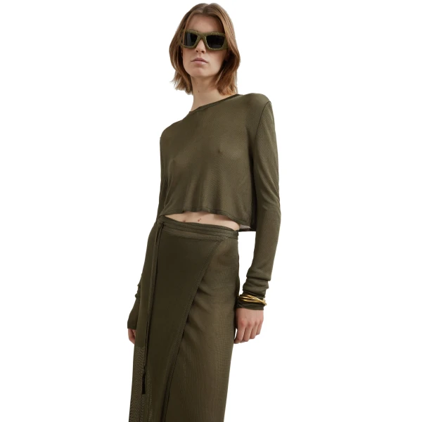 khaki knitwear