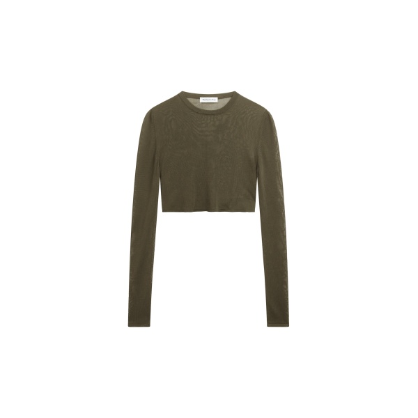 The Frankie Shop Kazel Cropped Thin Knit Top