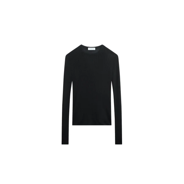 Kazel Thin Knit Top in Black