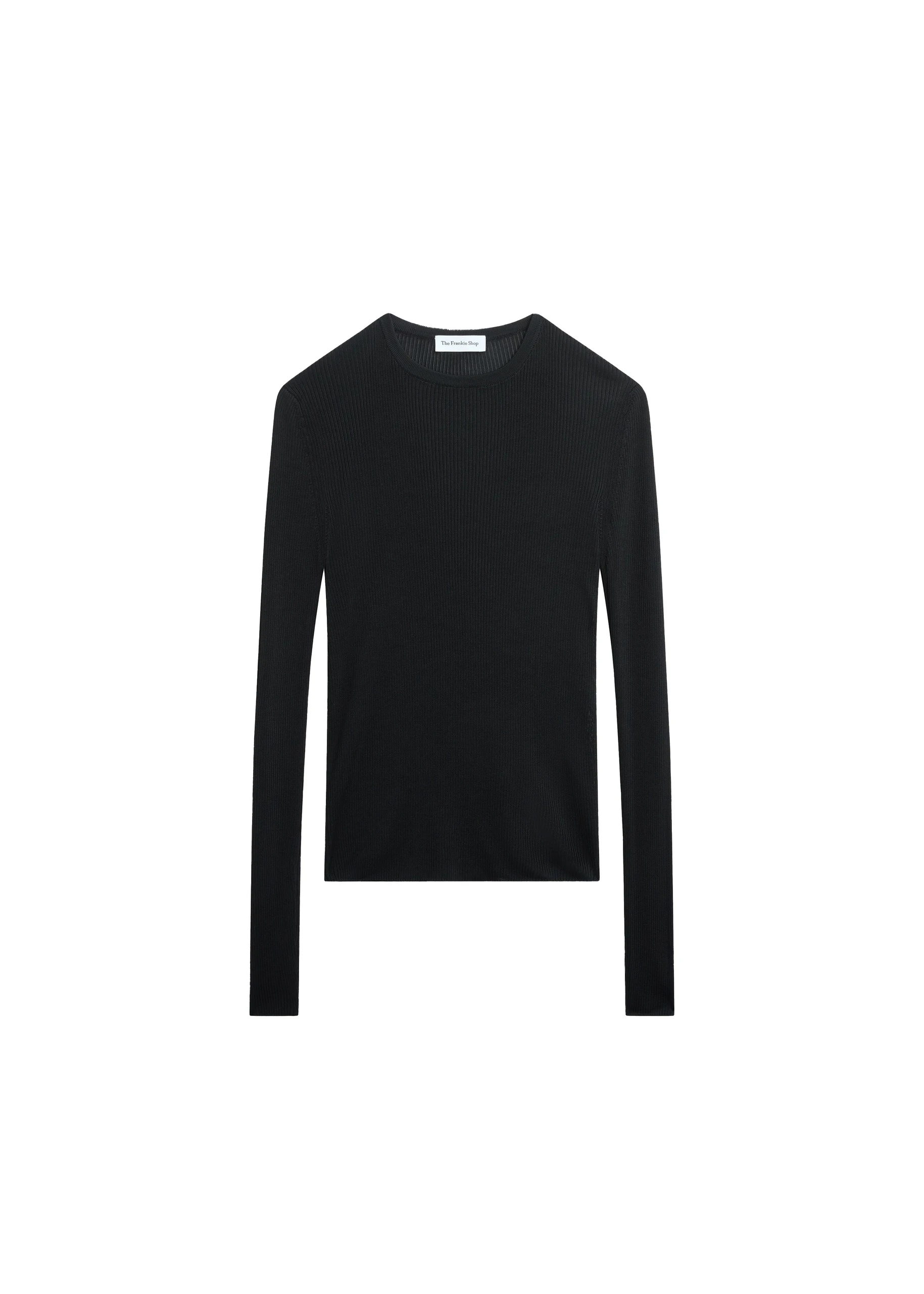 Kazel Thin Knit Top in Black by The Frankie Shop – Knitwear The Frankie Shop Kazel Thin Knit Top
