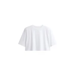 Kelan Padded Cropped Tee in White by The Frankie Shop – Tops The Frankie Shop Kelan Padded Cropped Tee