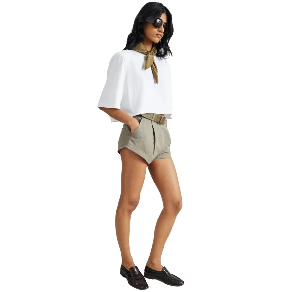 The Frankie Shop Kelan Padded Cropped Tee