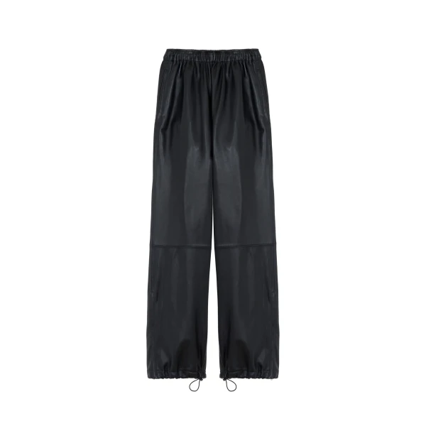 Kevin Leather Trousers in Black