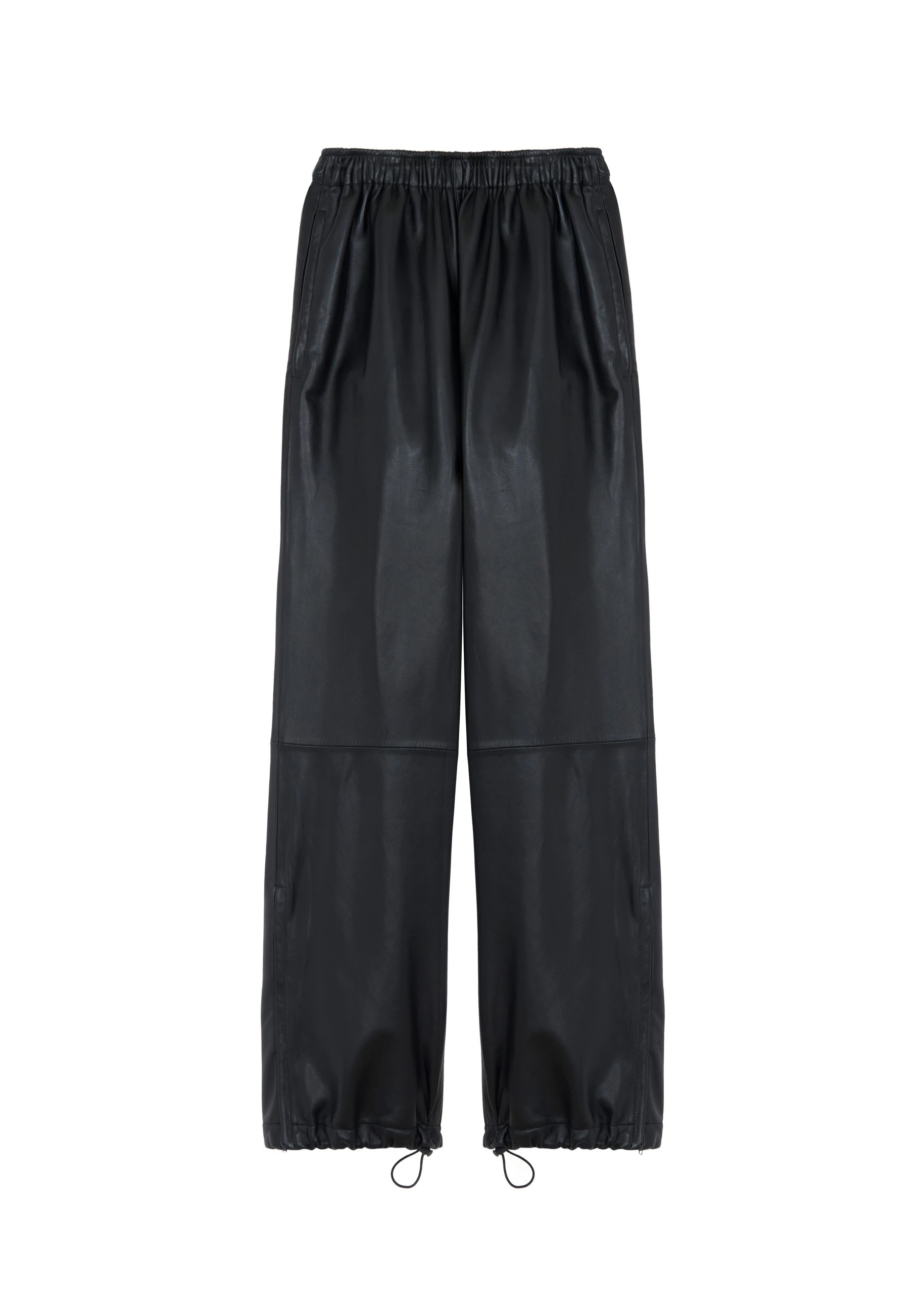 Kevin Leather Trousers in Black by The Frankie Shop – Pants The Frankie Shop Kevin Leather Trousers